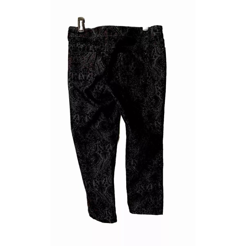 Chicos 1 Pasleiy Pants Dark Felt‎ Size 8 Stretch 2% Spandex